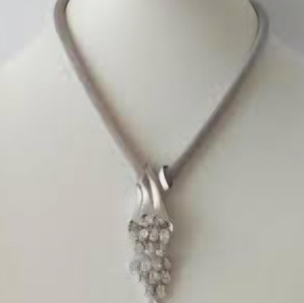 Necklace Rhinestone Waterfall - Picture 3 of 12